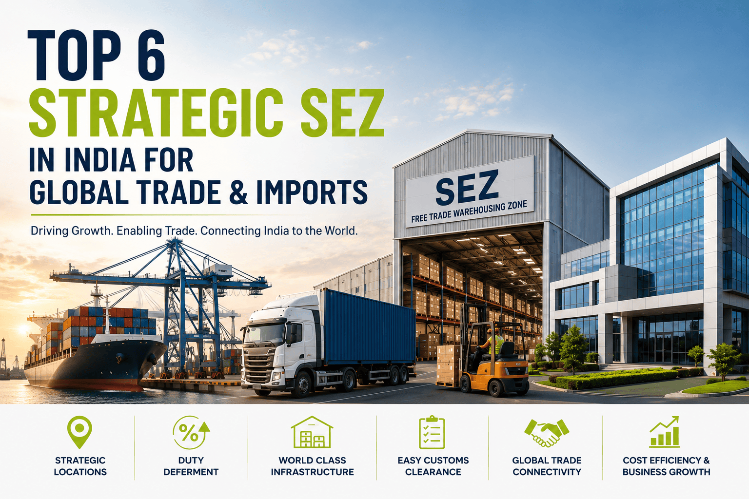 Top 6 Strategic SEZ in India for Global Trade & Imports