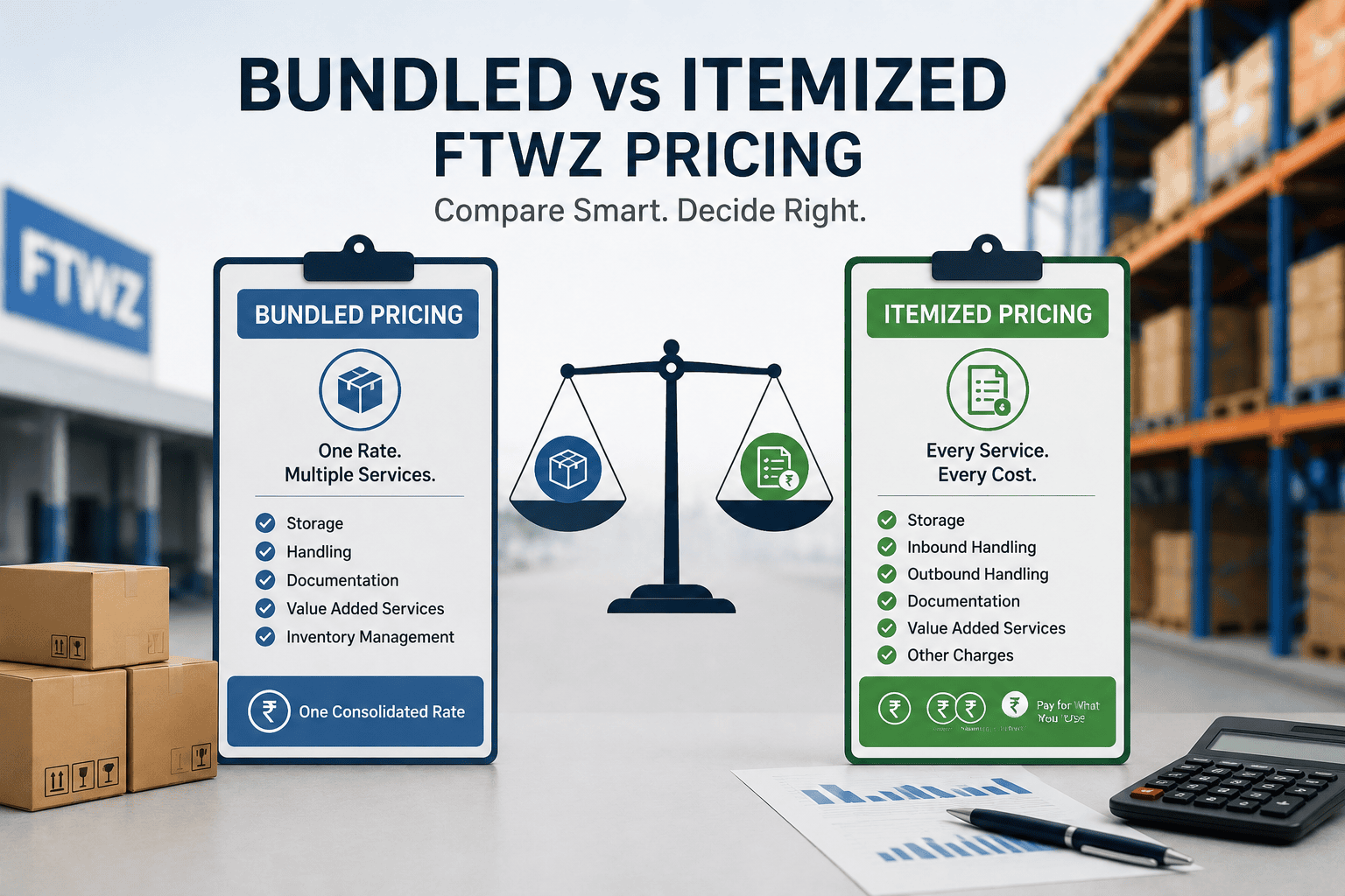 Bundled vs Itemized FTWZ Pricing: How to Compare Two Commercial Proposals Correctly